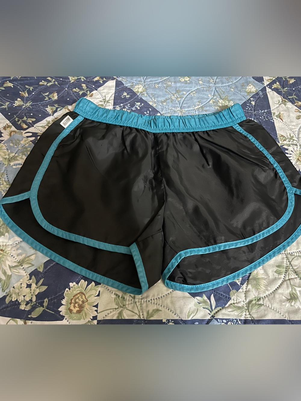 Soffe Black Shorts with Teal Trim